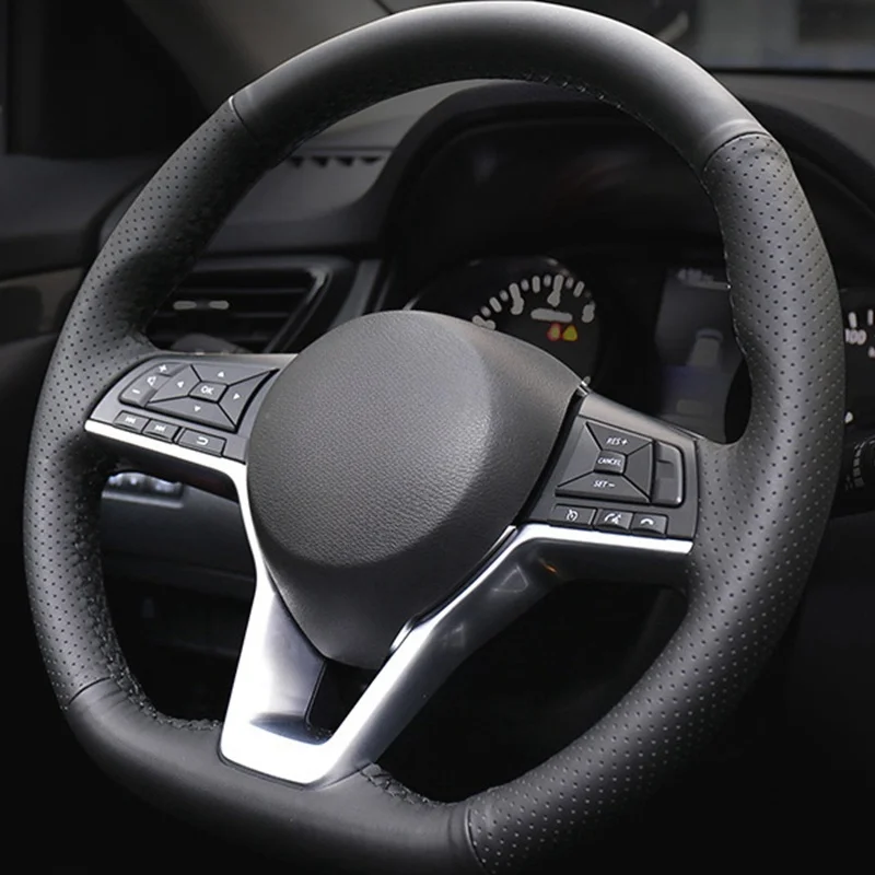 DIY Car Steering Wheel Cover Non Slip Leather For Nissan X-TRAIL Qashqai Bluebird Sylphy Kicks Teana Bluebird Car Accessories