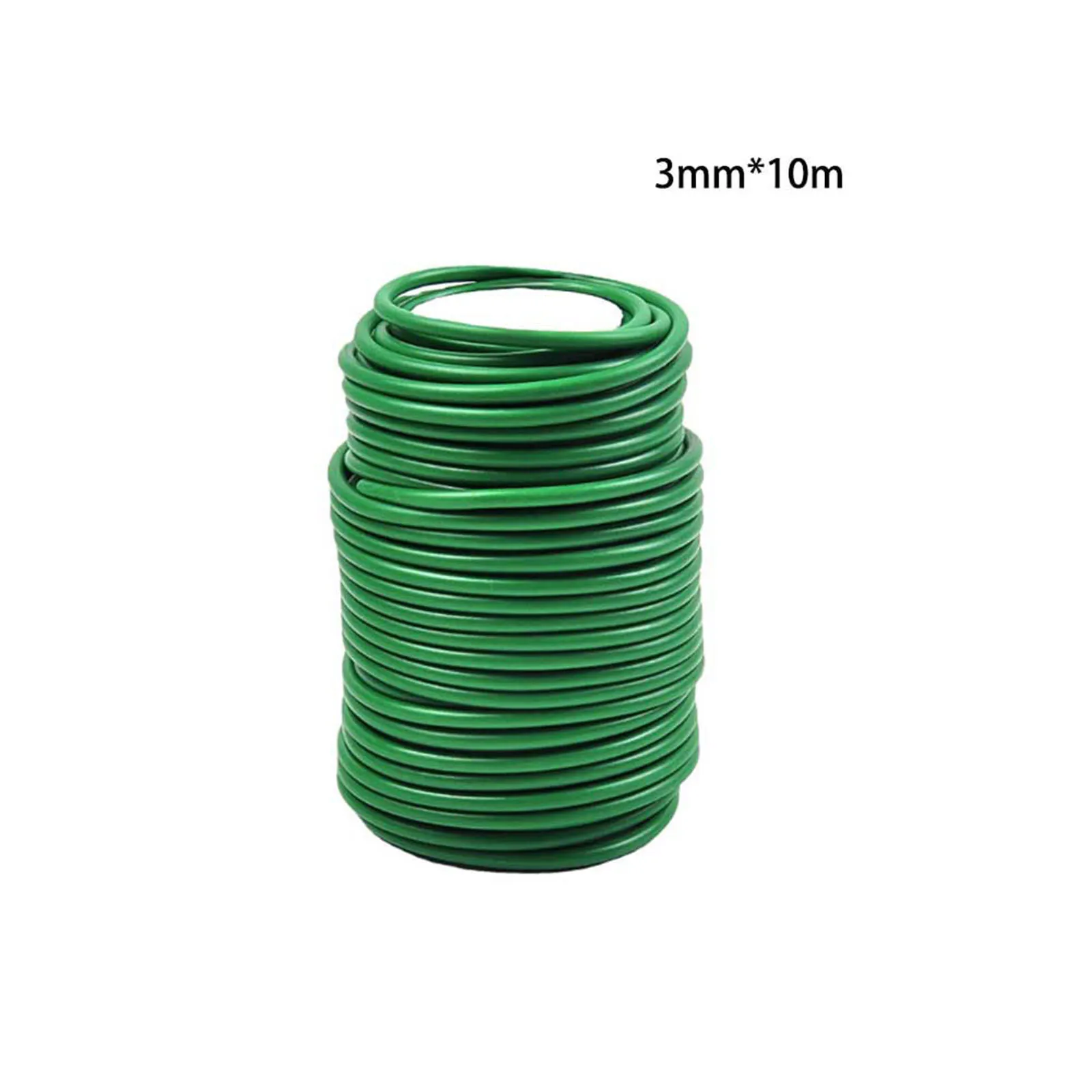 8m/10m Plant Twine Green Soft Flexible Bendy Garden Support Wire Cable Twist Tie Reusable Rubber Coated Steel Wire