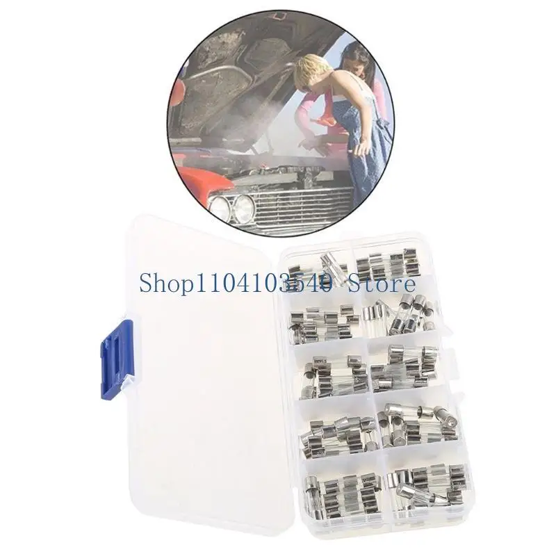 02DC 100 Pieces Fuses Tubes 250V Electronic Products High Voltage Quick Blow Car Glass Tube Fuse Replacement Parts