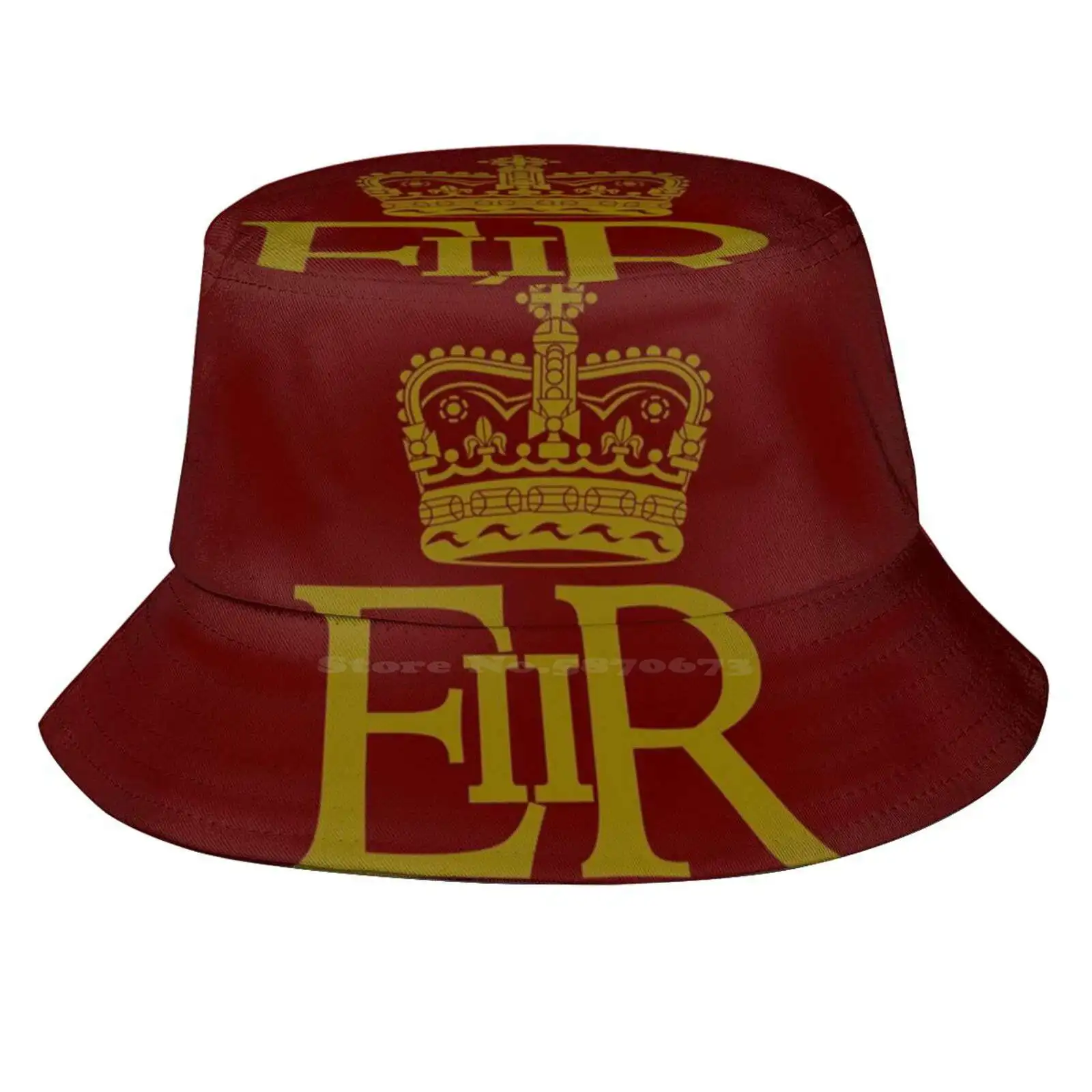 The Royal Cypher Of Queen Elizabeth Ii Sun Cap Fisherman Hat Bucket Hats The Royal Cypher Of Queen Elizabeth Ii England Great