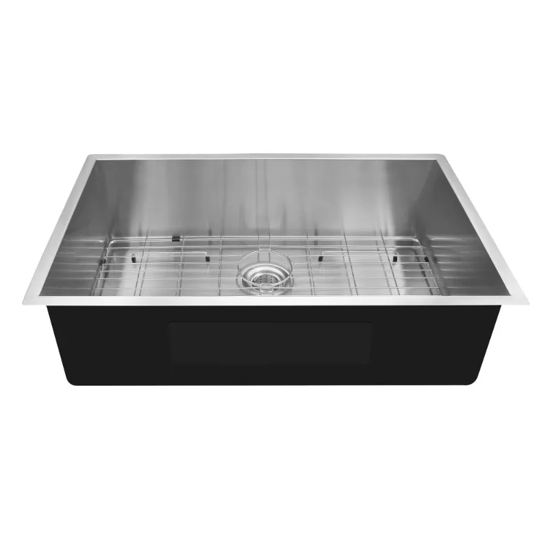 

Large Single Bowl Undermount 304 Stainless Steel Hand Made Kitchen Sink Set bulk