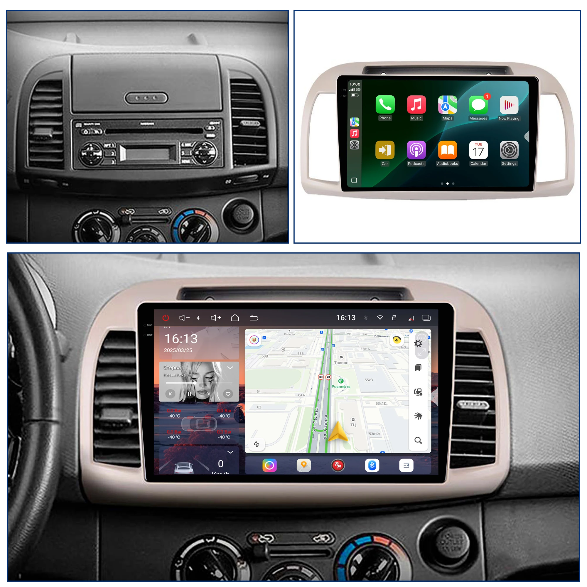 Redpower Crystal Sound 850 Pro Max  Android Car Radio Player Screen for Nissan March  2002 - 2010 CarPlay Bluetooth Hi-Fi
