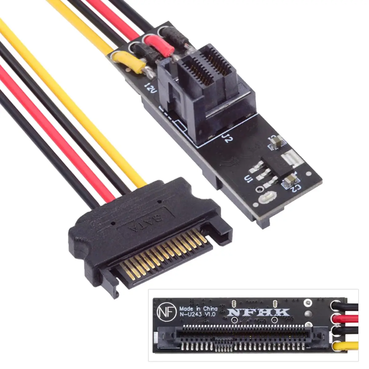 Hard Disk Drive Converter SFF-8643 PCI-E 4.0 Female to SFF-8639 U.2 U.3 NVME PCIe PCI-Express SSD Adapter Card