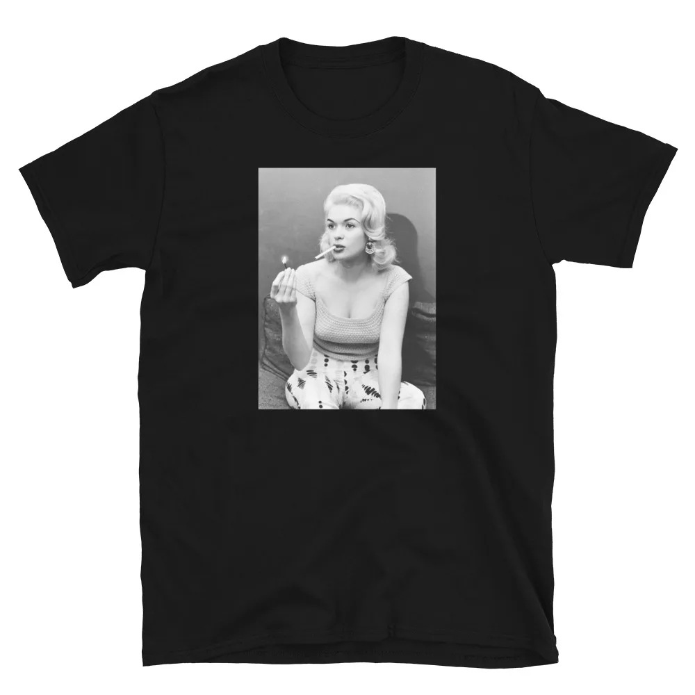 Jayne Mansfield Smokin Hot 1950s Printed T-Shirt Men's Cotton T-Shirt O-Neck Tees Short Sleeve Clothes Big Size