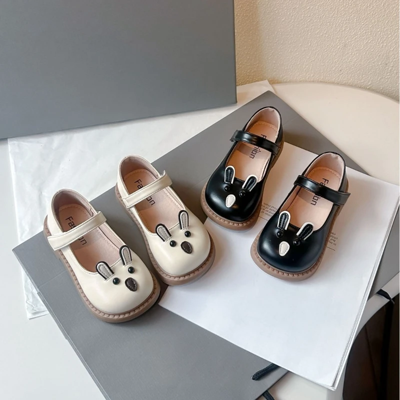 

2025 Autumn New Children Leather Shoes for Girls Fashion Korean Style Soft Bottom Anti-slippery Versatile Princess Dress Shoes