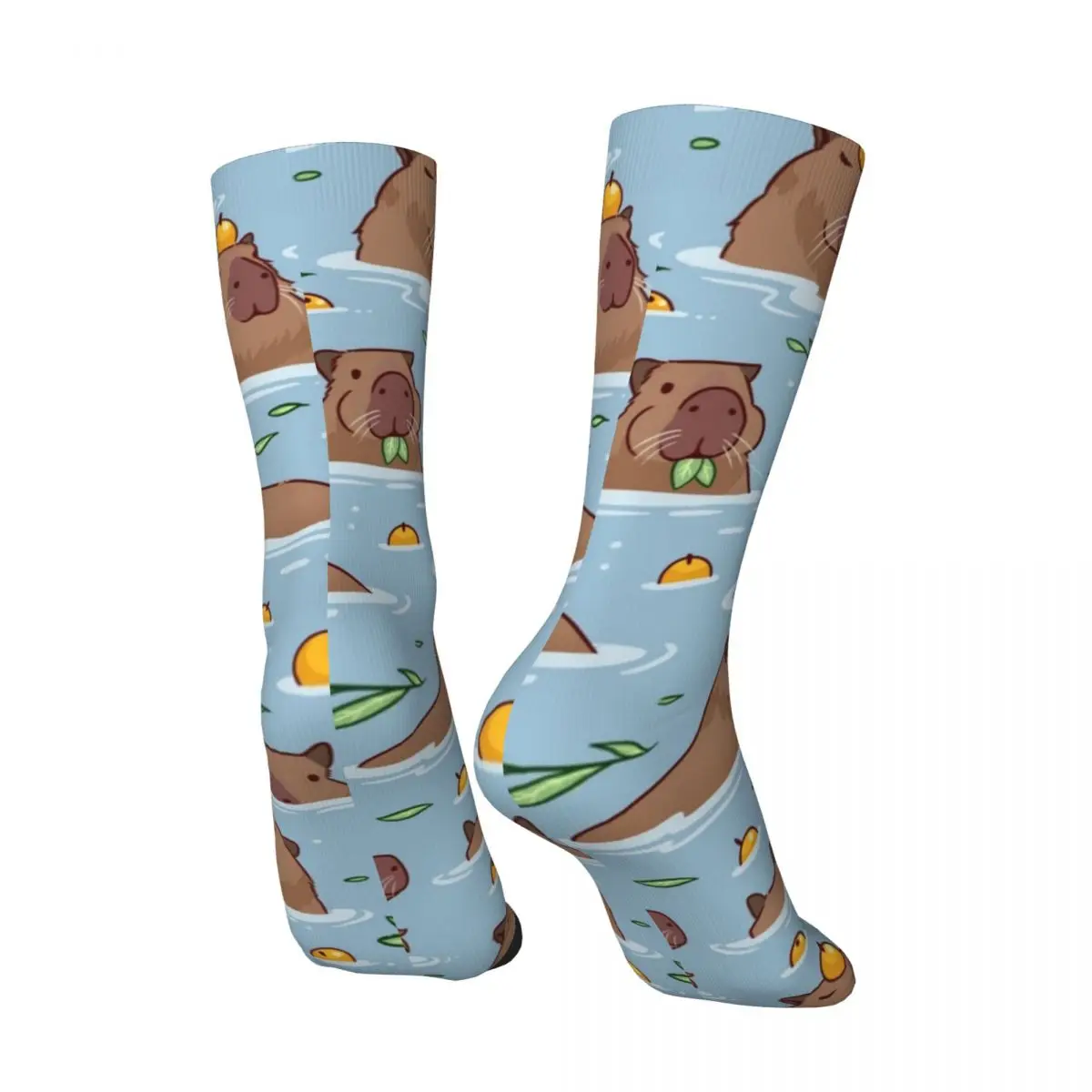 Bathing Capybara Stockings Pattern Pattern Gothic Socks Winter Anti Slip Socks Couple Cycling Medium Soft Socks