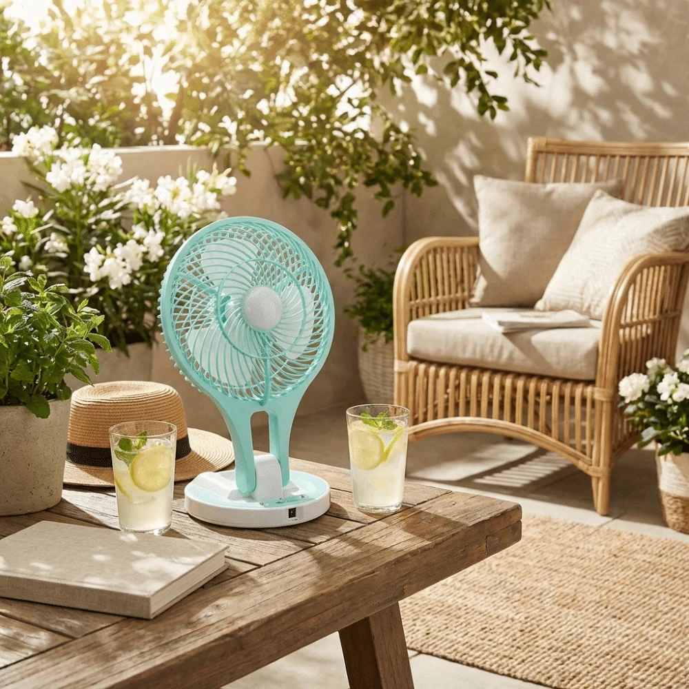 Quiet Operation Foldable Mini Fan Lightweight Compact Design Portable Desk Fan Gentle Wind Power Foldable Design Personal Cooler