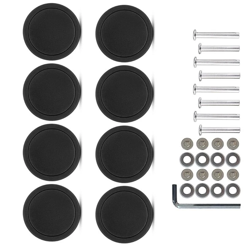 X7XC Suitcase Replacement Kits 8Pcs 55x12mm Rubber Caster Mute Smooth for Worn Out Luggage Spinner