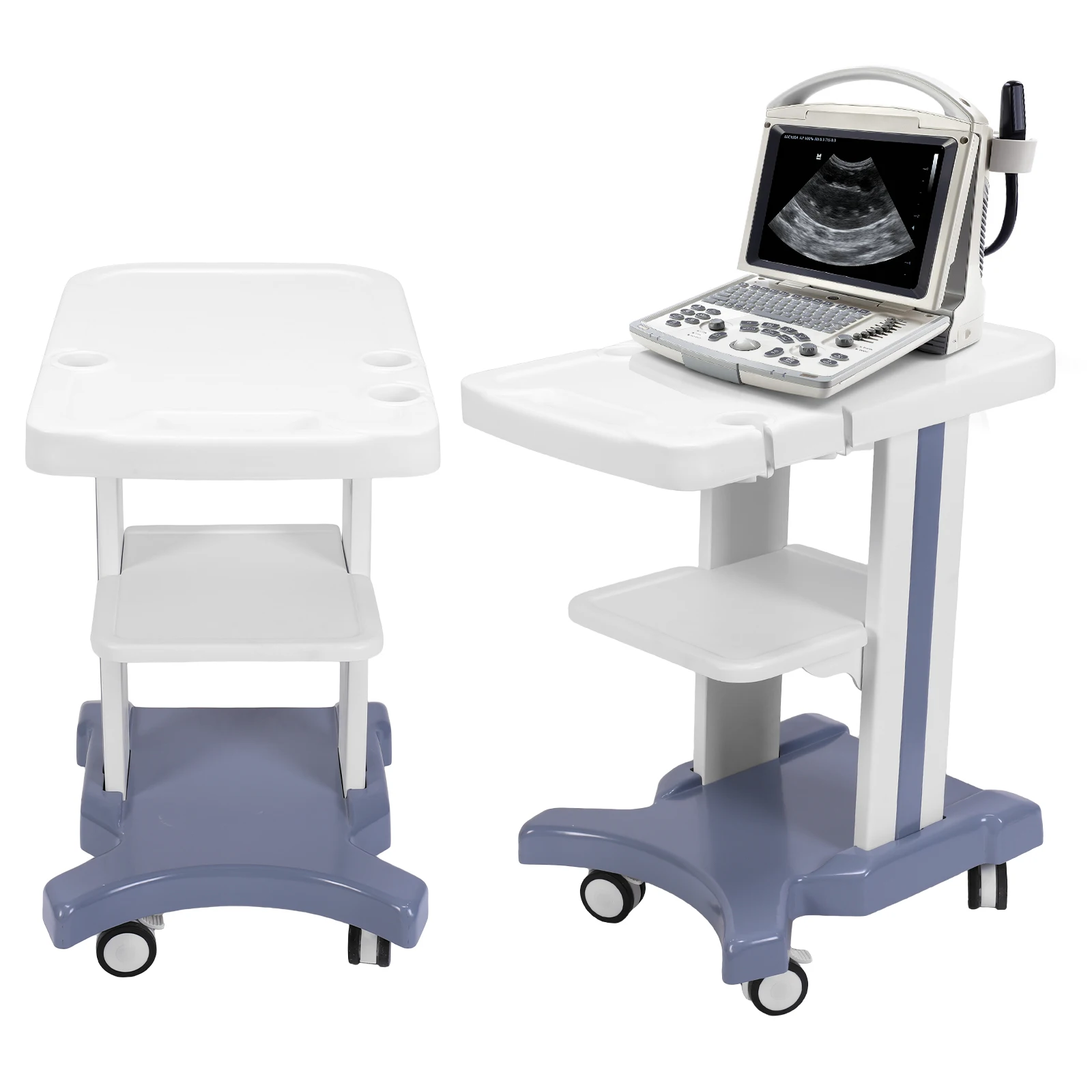 Poste de travail mobile pour infirmières avec chariot à ultrasons mobile à roues pour système de scanner d'imagerie par ultrasons