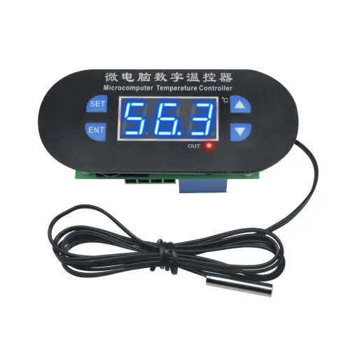 W1308 Digital Thermostat 12V AC 110V 220V 10A Red/Bule Display -50-120 ℃ Temperature Controller Heating Cooling Switch Control