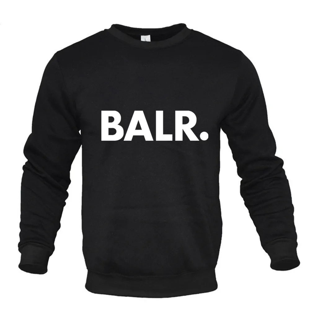 BALRE Men\'s Round Neck Pullovers Autumn Winter Male Letter Pattern Print Sweatshirts Outdoor Fashion Casual Pullover