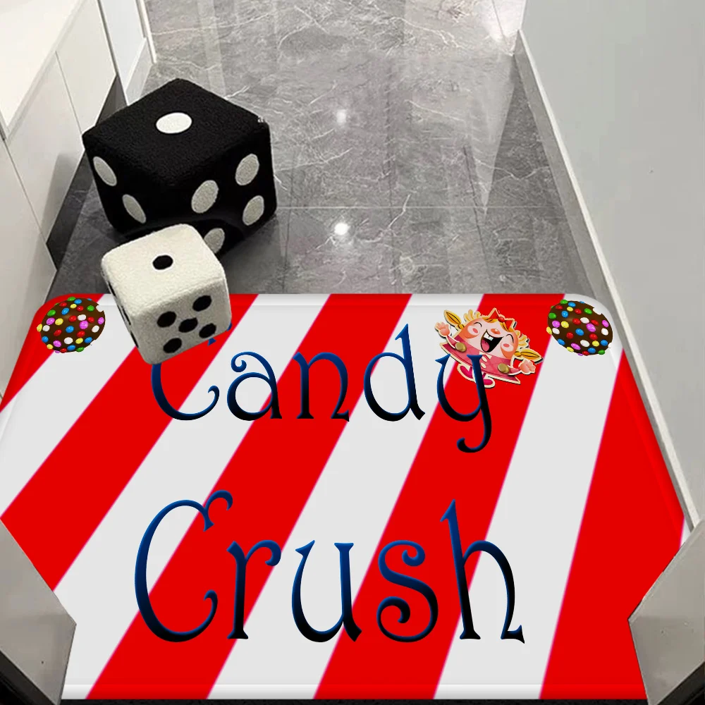 Candy Crush Saga Hallway Carpet Non-Slip Laundry Room Mat Laundry Decor Balcony Child Living Room Bedside Area Rugs