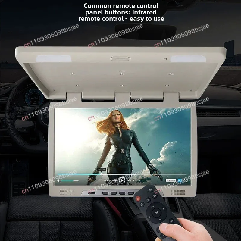19 Inch Pantalla Coche Android Auto Car Roof HD Monitor Ceiling TV Multimedia Video Player With Bluetooth WiFi USB FM 2+32GB