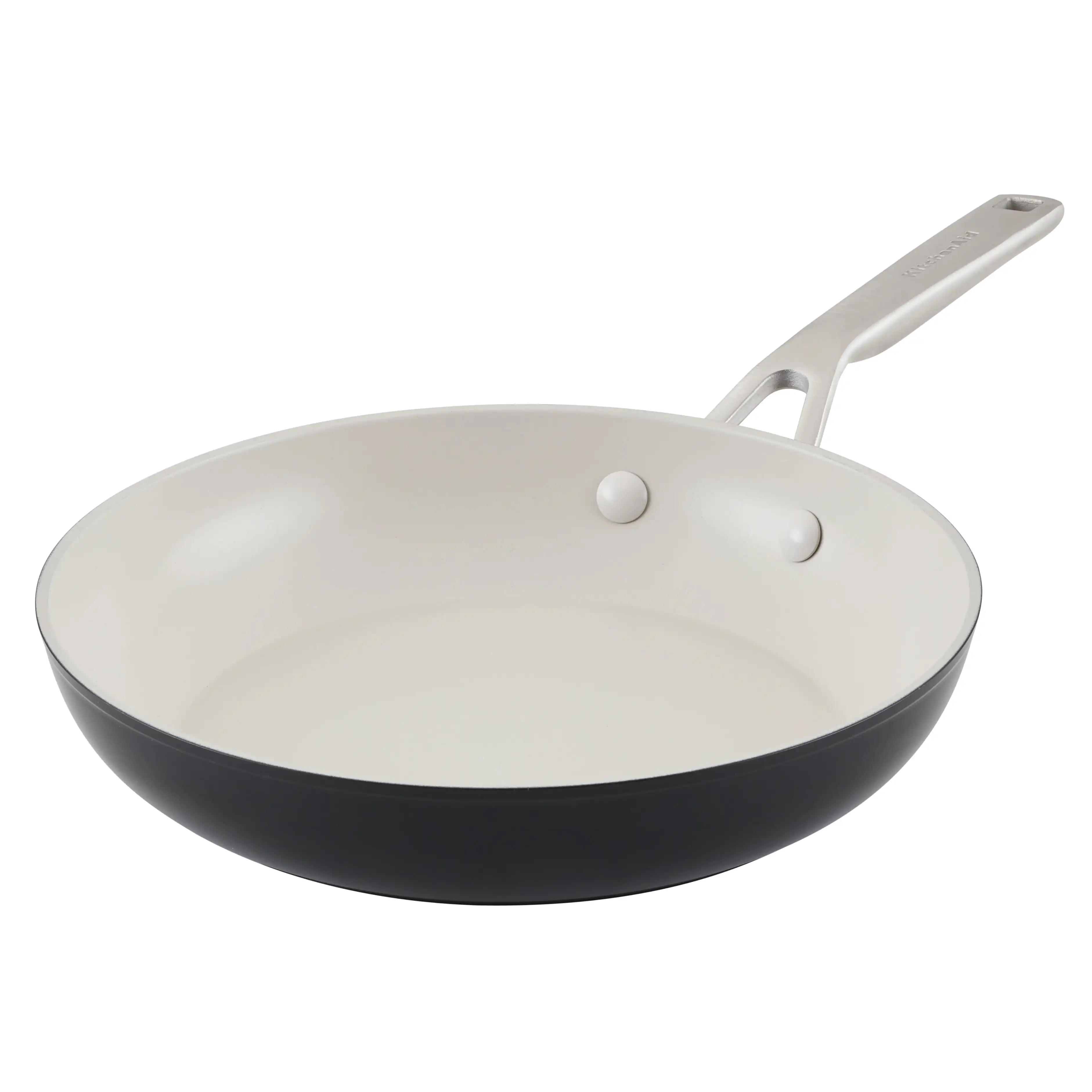 

Hard-Anodized Ceramic 10 inch Nonstick, Oven Safe, Rust Resistant Hard Anodized Frying Pans, Hi-Heat Silicone Polyester