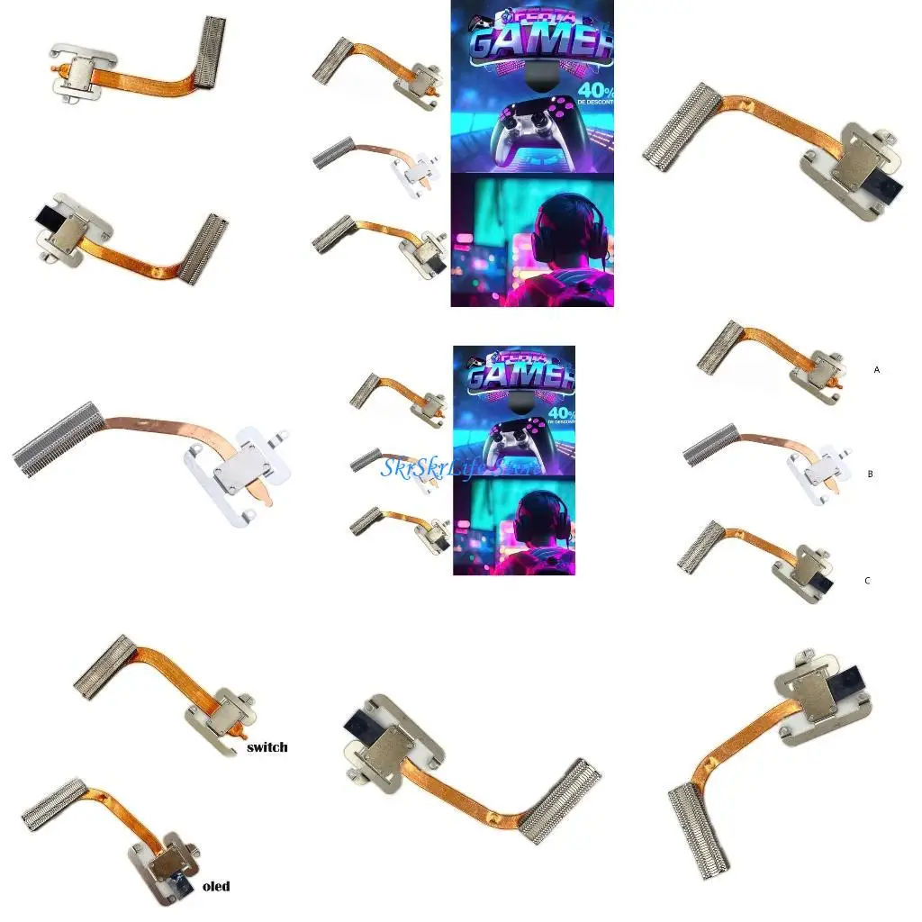 

E65E CPU Cooling Copper Pipe Heat-sink Thermal Cooler Assembly Replacement Tube Effective Heat Dissipation for Switch