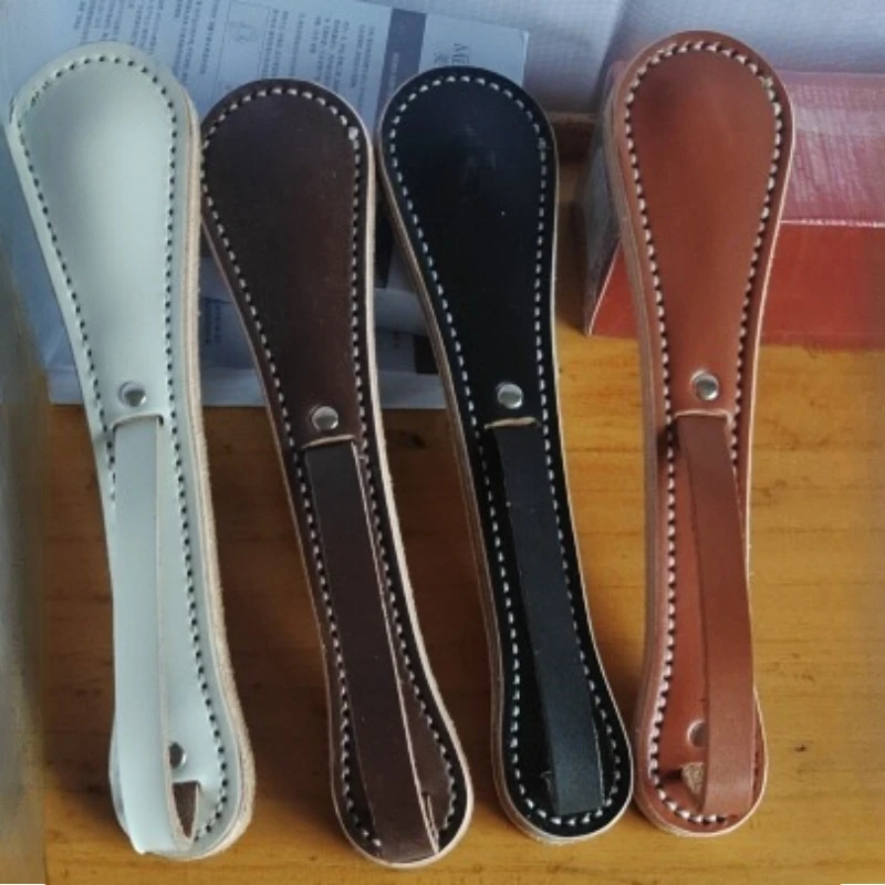 

1PC 22 /26cm Large Defence Fitness Leather Clapper Head Cowhide Exercise Clapper Hand Sewn Camping Fitness Built-in Lead Block