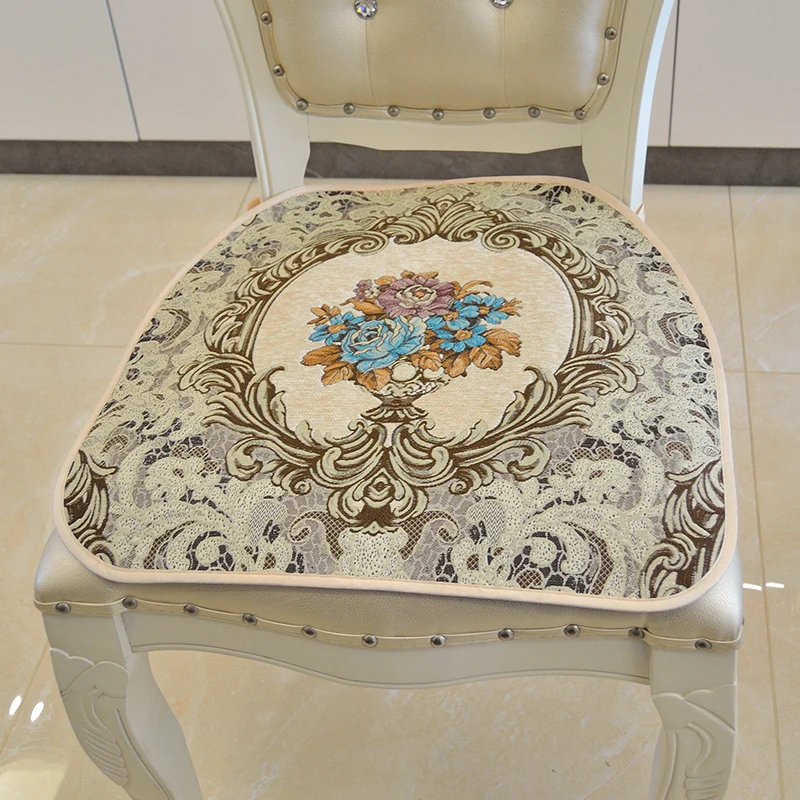 Anti-slip European -style Chair Cushion Simplicity Chenille Dining Chair Cushion Pad Four Seasons Universal Cushion