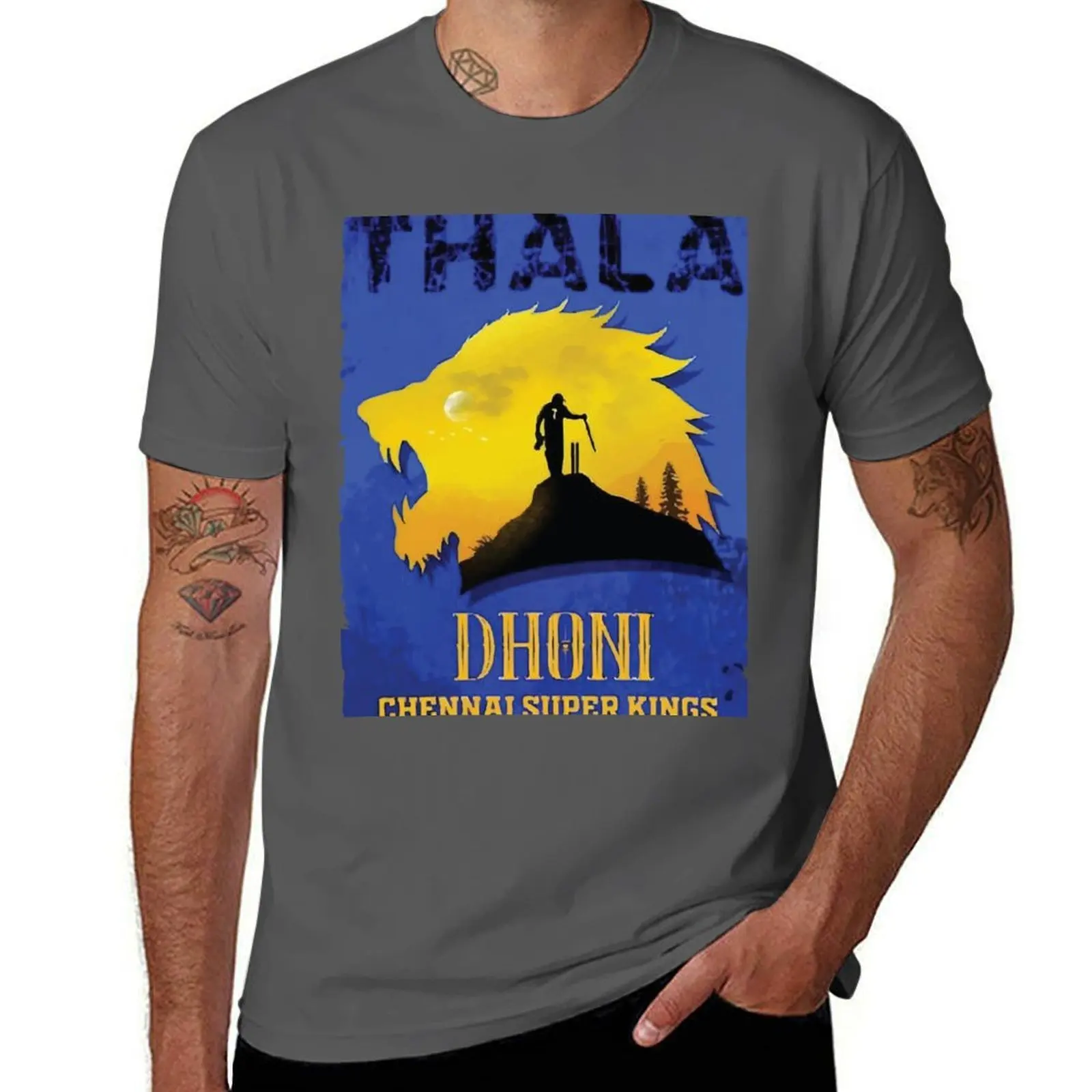 

Dhoni | Chennai Fan | Thala | Indian Cricket Jersey T-Shirt Sports Casual Short Sleeve Cotton Tee