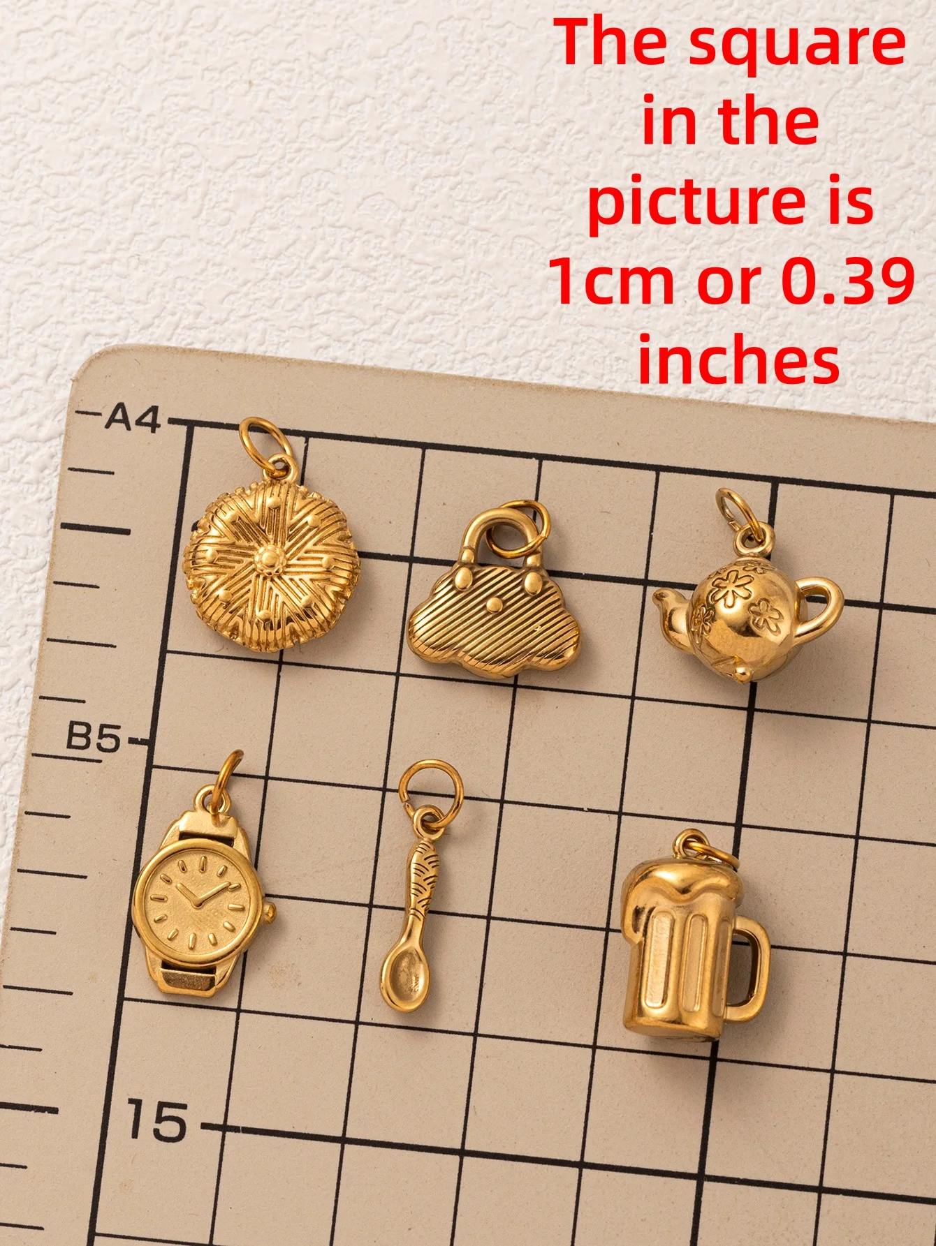 Edelstahl Minimalistischer Neuer Stil Frische Wolke Blütenblatt Weinglas Löffel DIY Anhänger Charms für Schmuck – Detail 1