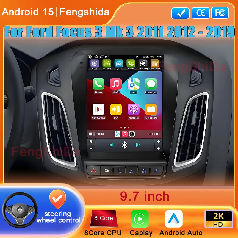 4G Android Auto Carplay para Ford Focus 3 Mk 3 2011 2012 - 2019 reproductor de vídeo Multimedia para coche Radio estéreo navegación No 2din dvd