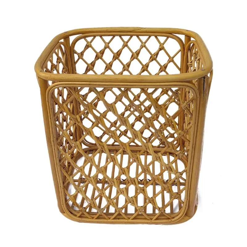 rattan basket storage basket, dirty clothes basket rectangle, bathroom sorting box, hotel restaurant towel basket, rattan large