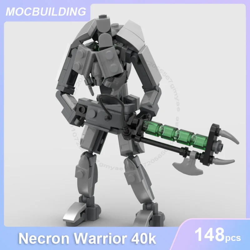 Guerreiro Necron 40K Modelo MOC Blocos de Construção, DIY Montar Tijolos, Coleção Criativa Educacional, Espaço Display Brinquedos, Presentes, 148 Unidades