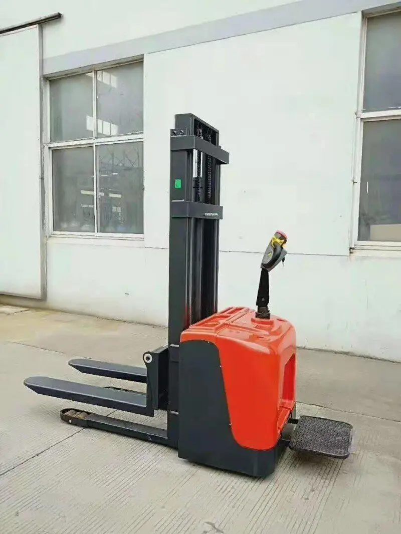 Straddle Leg Full Electric Stacker 2Ton 3m Lift Pallet Stacker Lithium Powered Factory Material Loading Unloading