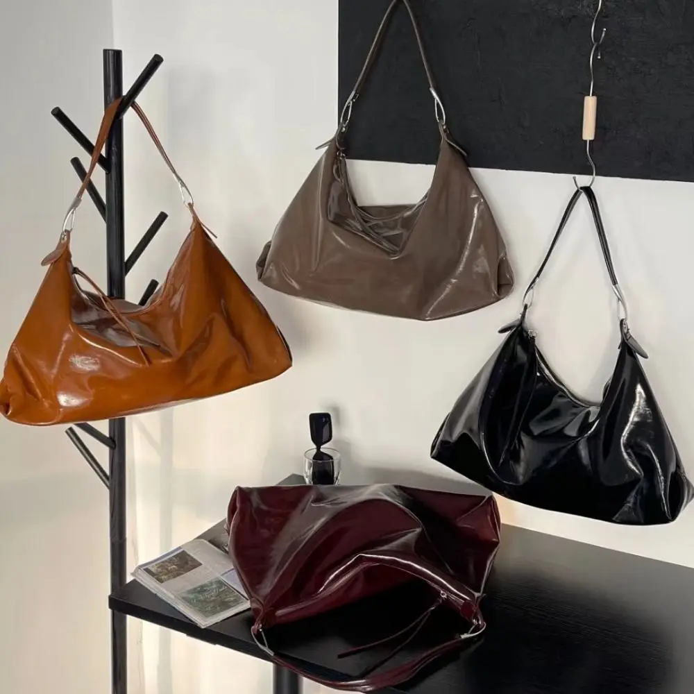 Damen Mode Öl-Wachs-Leder Umhängetasche Vielseitige Große Kapazität Schultertaschen Luxuriöses Design Elegante Handtasche – Detail 10