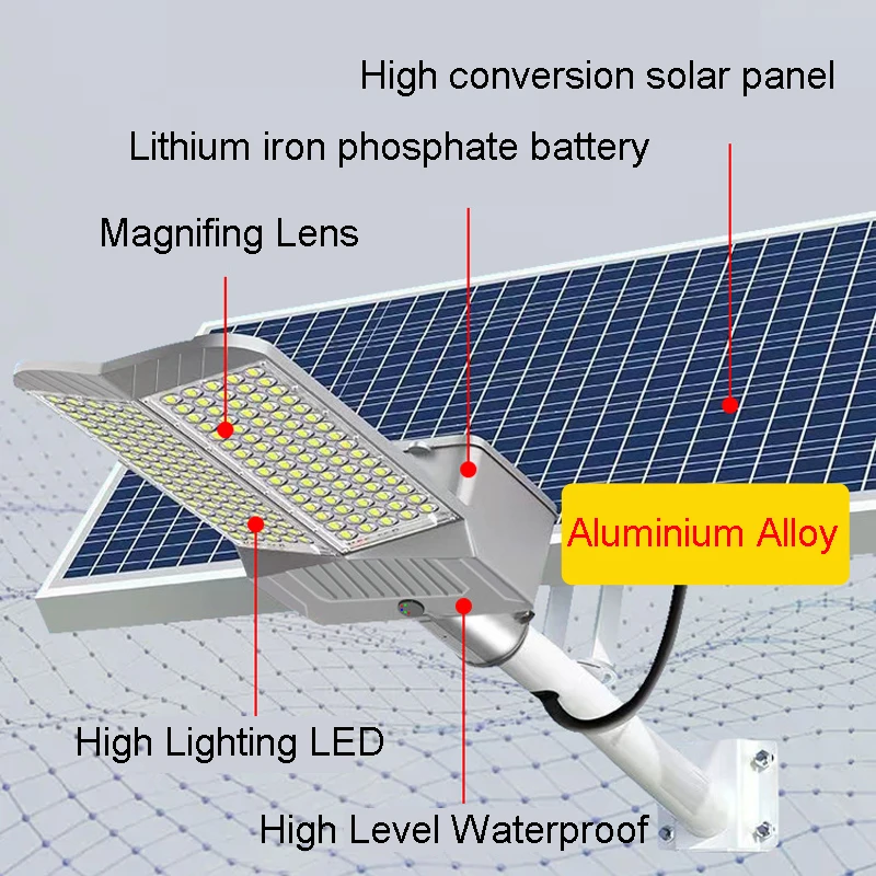 

A2 900 W LED Solar Street Lamp Road Lights Aluminium Wireless For Outdoor Highway Lighting 18 Hours Outside Sunlight