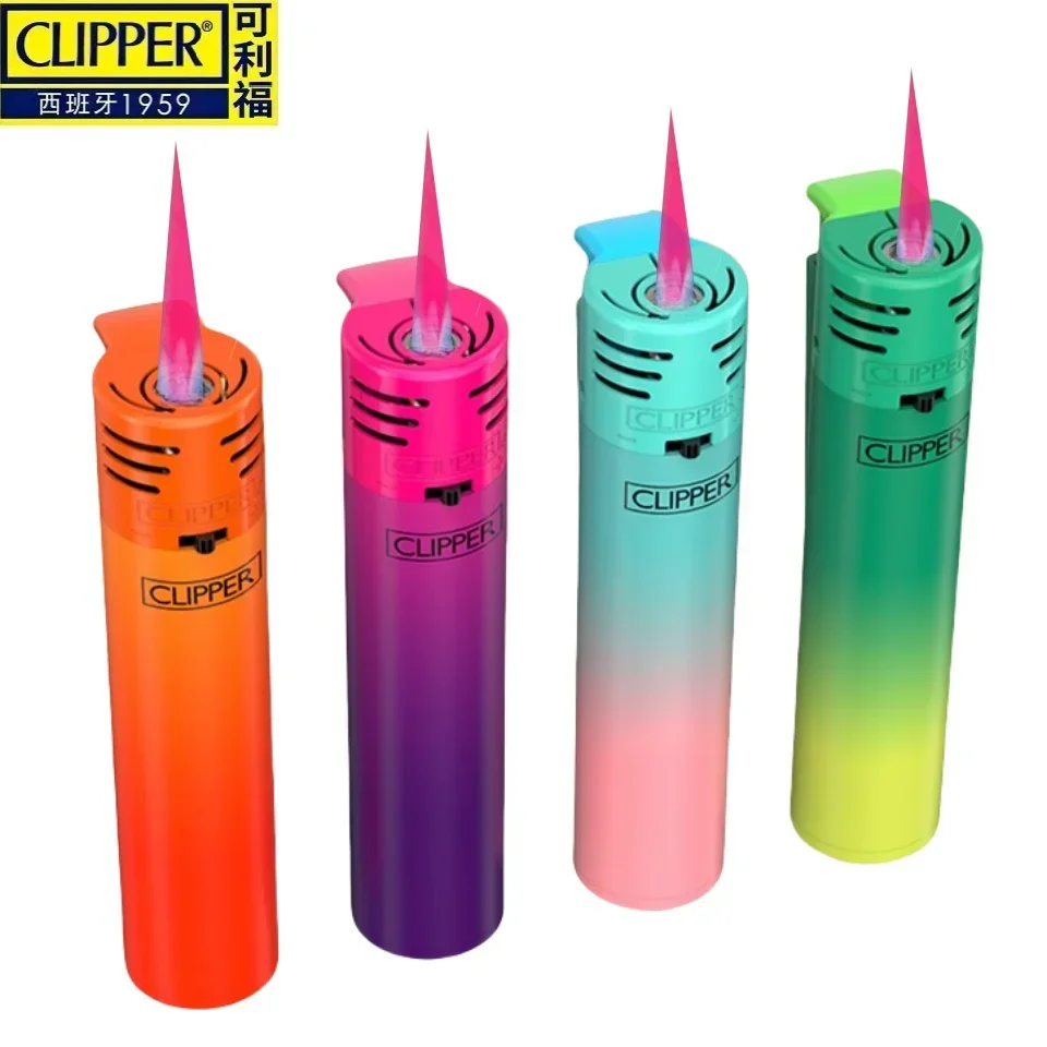 Clipper Lighter Windproof Jet Pink Flame Lighter Butane Gas Electronic Summer New Style Smoking Gadgets