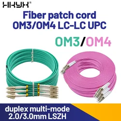 10 adet/grup LC-LC Çok Modlu OM3 OM4 Fiber Kablo 2.0/3.0mm Çok Modlu Dubleks LC-UPC Fiber Optik Jumper Yama Kablosu 1M/2M/3M/5M