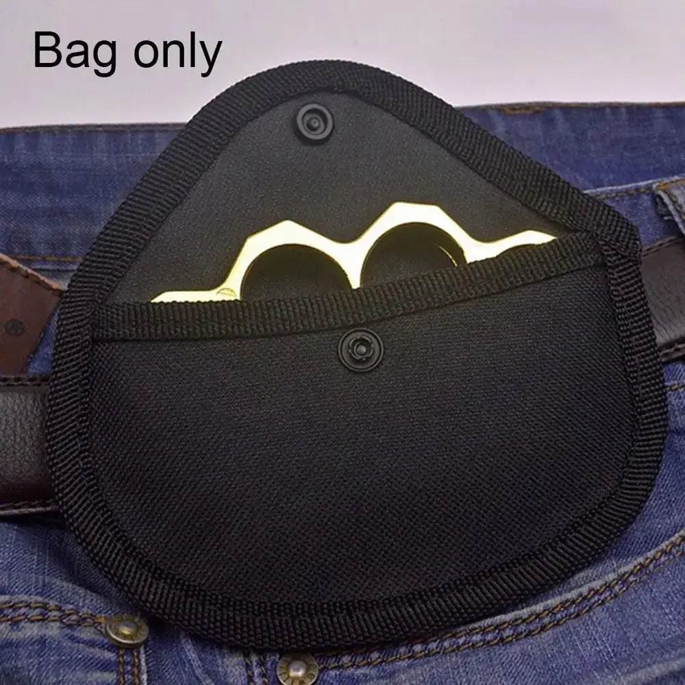 1Pcs New Lining Fist Ring Finger Tiger Bag Only Bag Unisex Iron Four-finger Cloth Cover Soft Shockproof Hanging Buckle Bag