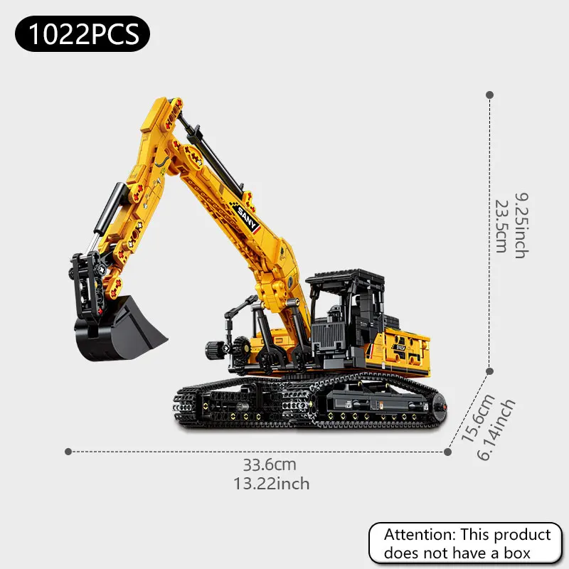 1022 قطعة من مكعبات بناء الحفارة، نموذج لعبة تجميع الألغاز للبناء الهندسي، هدية عيد ميلاد DIY للأولاد باليد #2