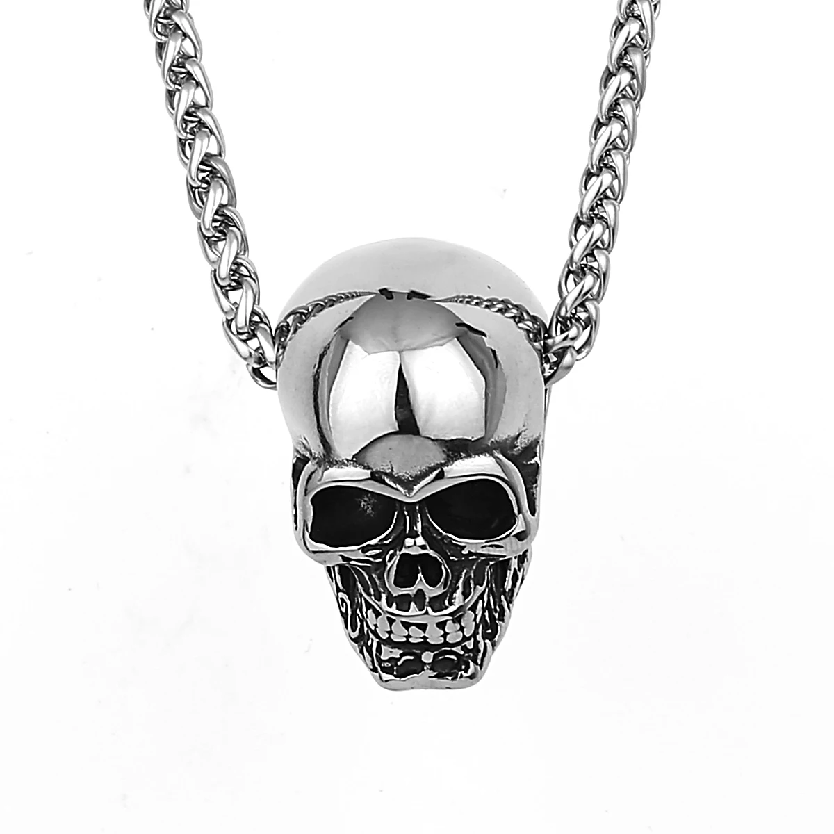 Gothic Skull Stainless Steel Pendant Necklace Men's Fashion Biker Black Gun Plated Necklace Party Club Jewelry Gift view 5