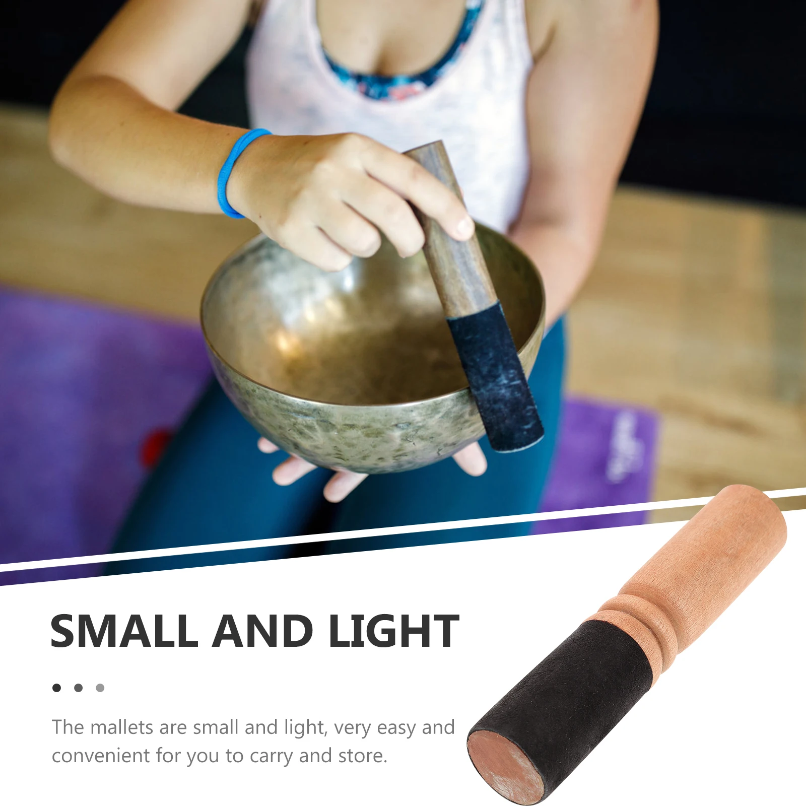 

Wood Sound Stick Acoustic Mallets Singing Bowl Music Bowls Tibetan Accessories Suede Small Striker Nepal Buddha