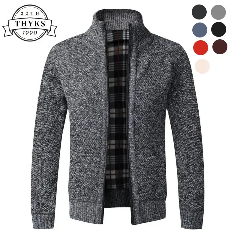 

Sweater Men Autumn Winter Cardigan SweaterCoats Male Thick Faux Fur Wool Mens Sweater Jackets Casual Knitwear Plus Size M-4XL