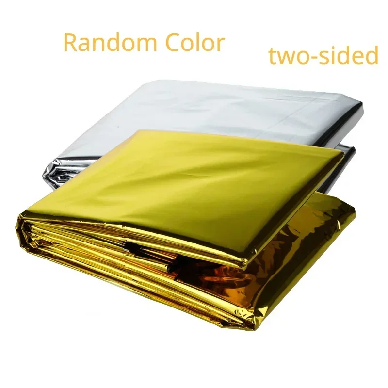 Folding Emergency Blanket 210cm*130cm Silver/Gold Emergency Survival Rescue Shelter Outdoor Camping Keep Warm Blankets