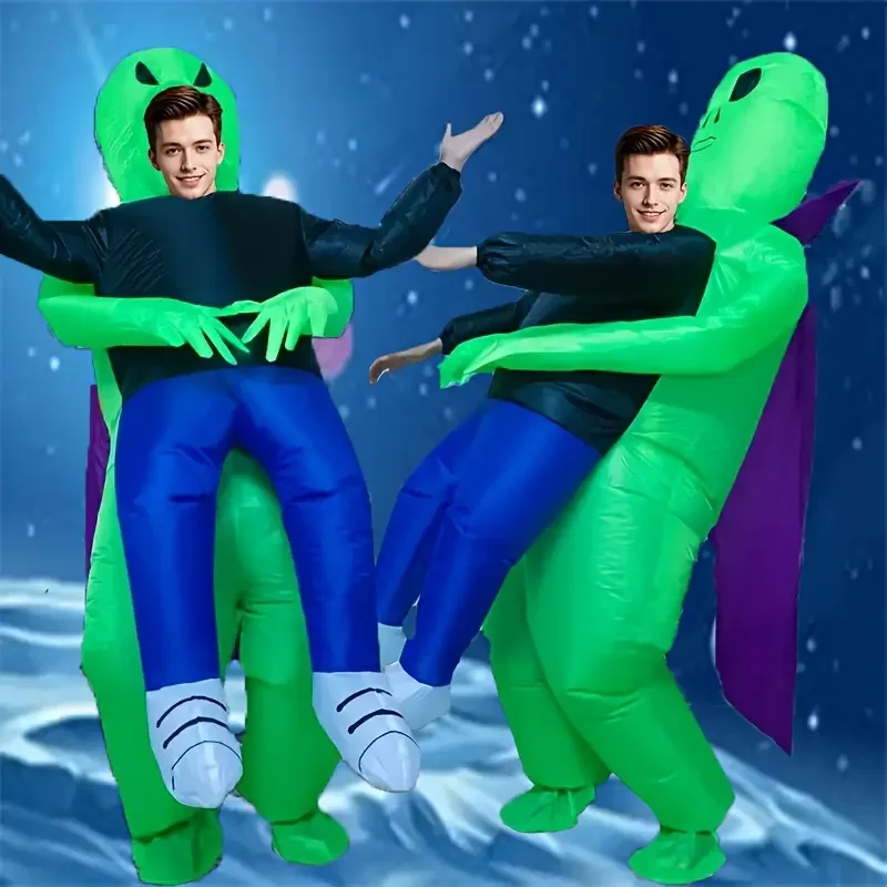 

Фиолетовый плащ инопланетянин, надувной костюм для взрослых, маскарадный костюм с героями мультфильмов, подходящий для праздничных костюмов и вечеринок