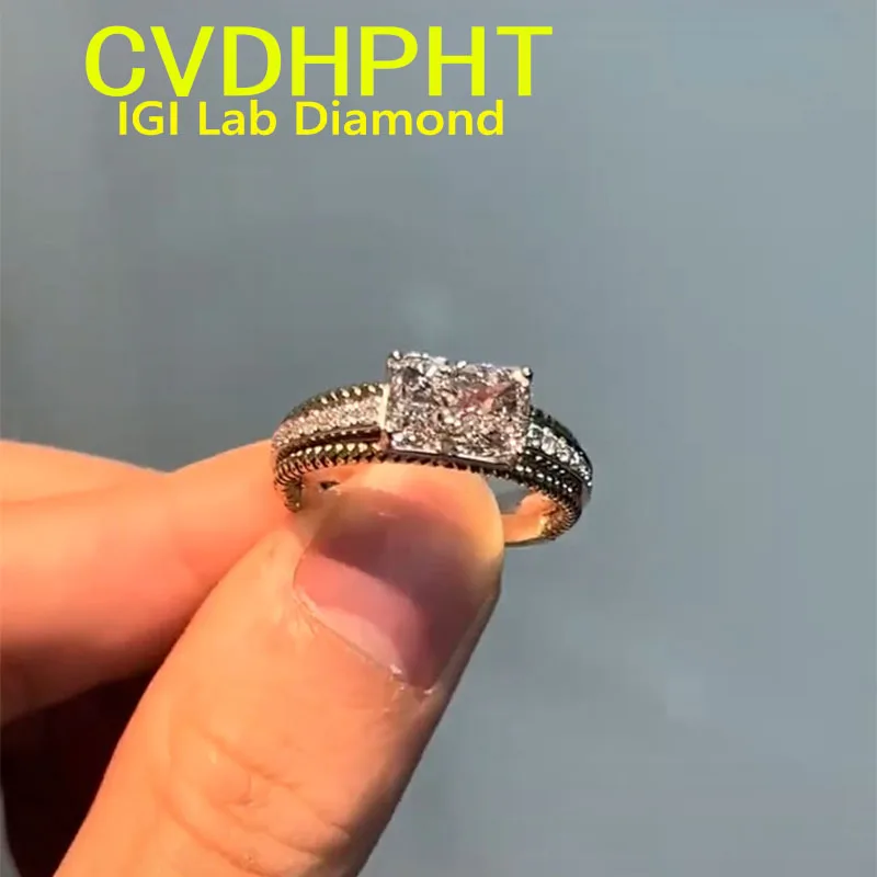

Кольцо Radiant Man 3ct D VS1, твердое белое золото 14 карат, кольцо с бриллиантом IGI Lab Growing, обручальное кольцо с бриллиантом, обручальное кольцо для помолвки