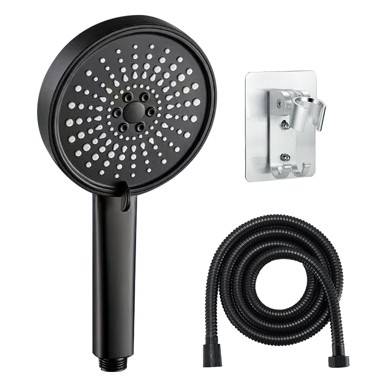 5 Modes Shower Head Showerhead Set Large Round High Pressure Portable Save Rain Artichoke Bathroom Faucet Accessories Set Toilet