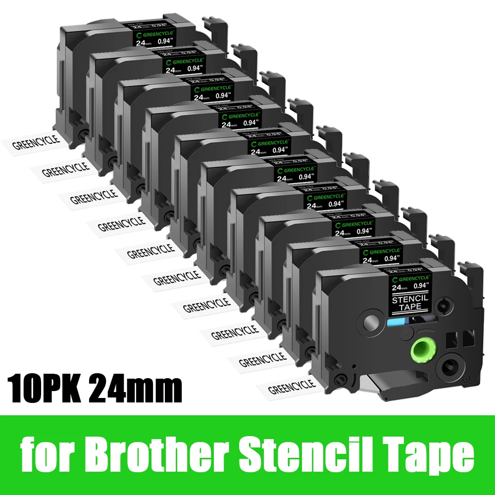 

3/5/10 шт. трафаретная лента 18/24/36 мм, кассета, неклейкая лента, совместимая с принтером Brother Ptouch STE-141 Ste151 STE161