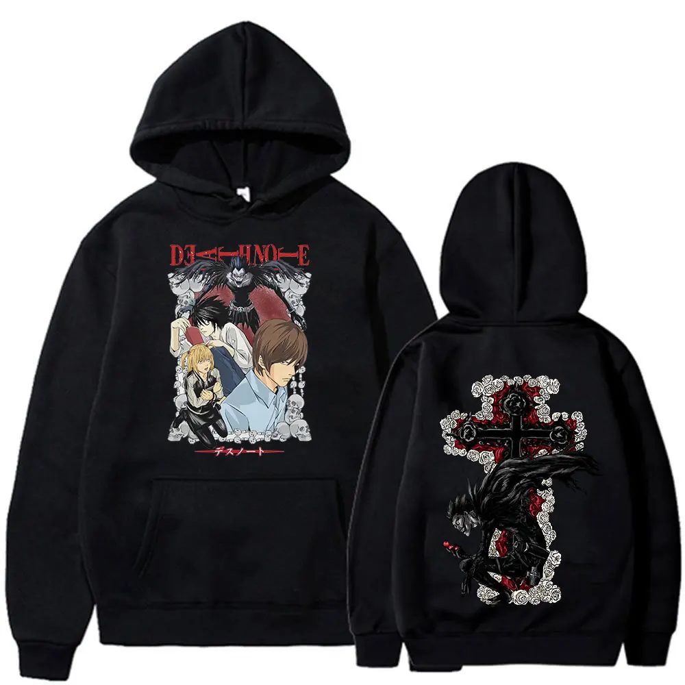 Anime Death Note L·Lawliet Yagami Light Ryuk Misa Amane Hoodies Men's Women Clothing Long Sleeves Hooded Sweatshirts Streetwear