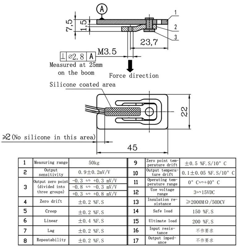 1 PCS Digh Quality Portable Gourd Hoist Scale 50kg Household Express Portable Scale Sensor 50kg Load Cell