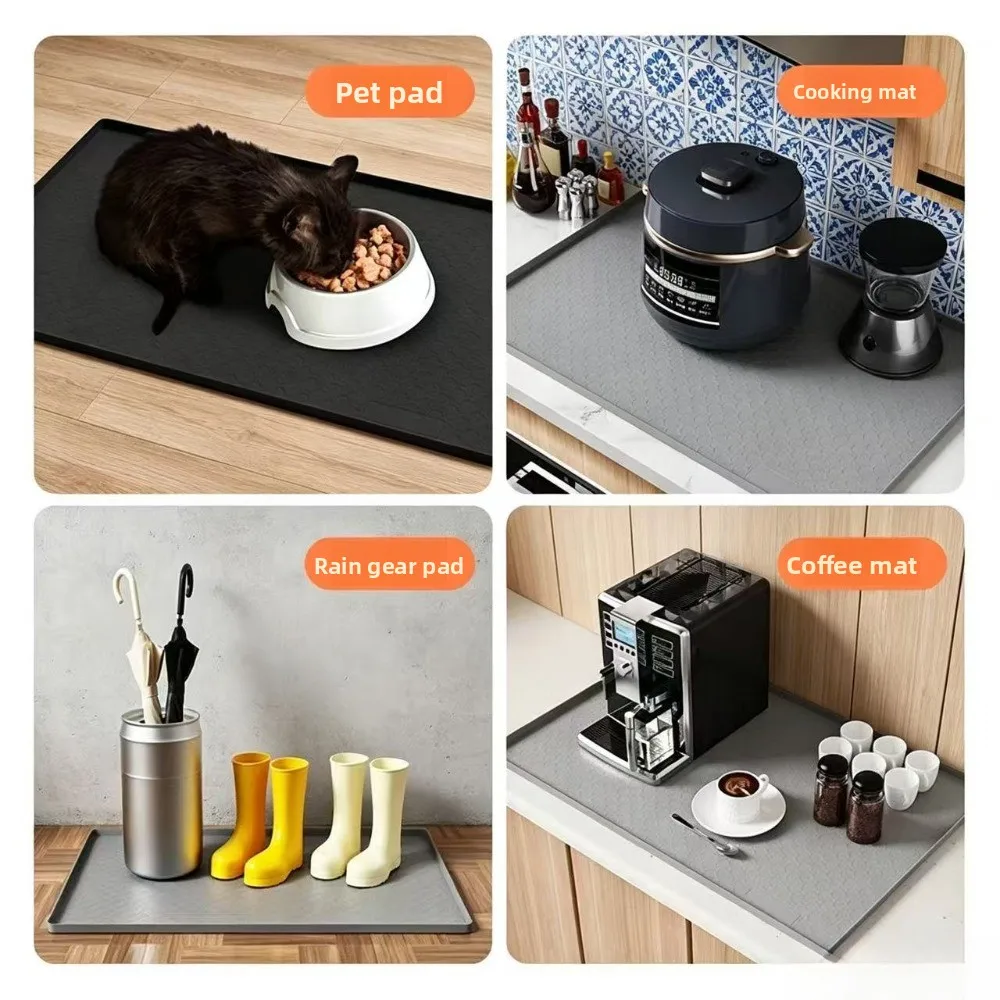 Silicone Diamond Shaped Kitchen Sink Mat Waterproof Oil Proof Stain Resistant Draining Pad For Kitchen Cabinet Sink