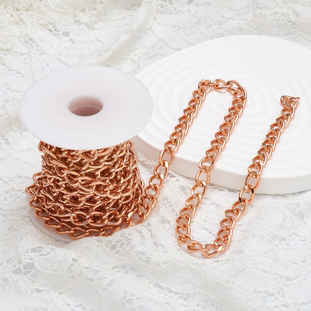 

1 Roll Aluminum Chain For Diy Jewelry Making Necklace Pendant Craft Accessories Smooth Safety Design Diy Metal Chain Supply