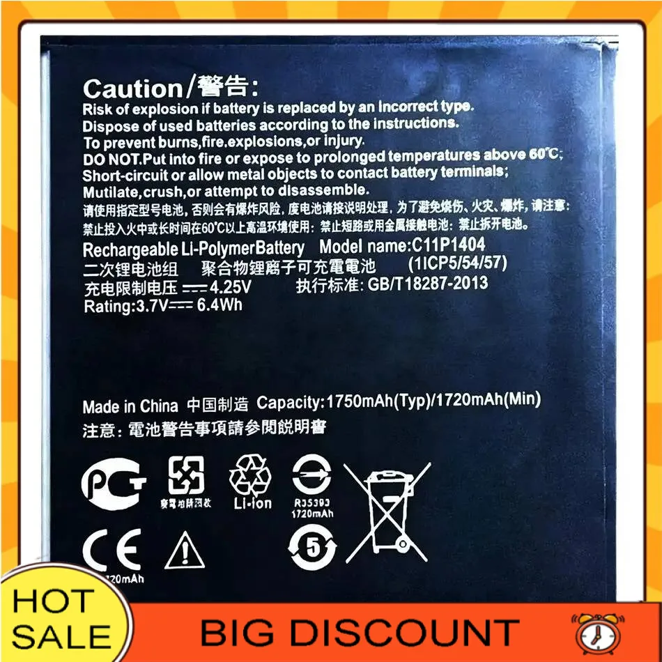 

Reliable Power For Asus Zenfone 4.5 Zenfone4.5 A450CG Mobile Phone Battery 1750Mah Long-Lasting C11P1404 Square Version