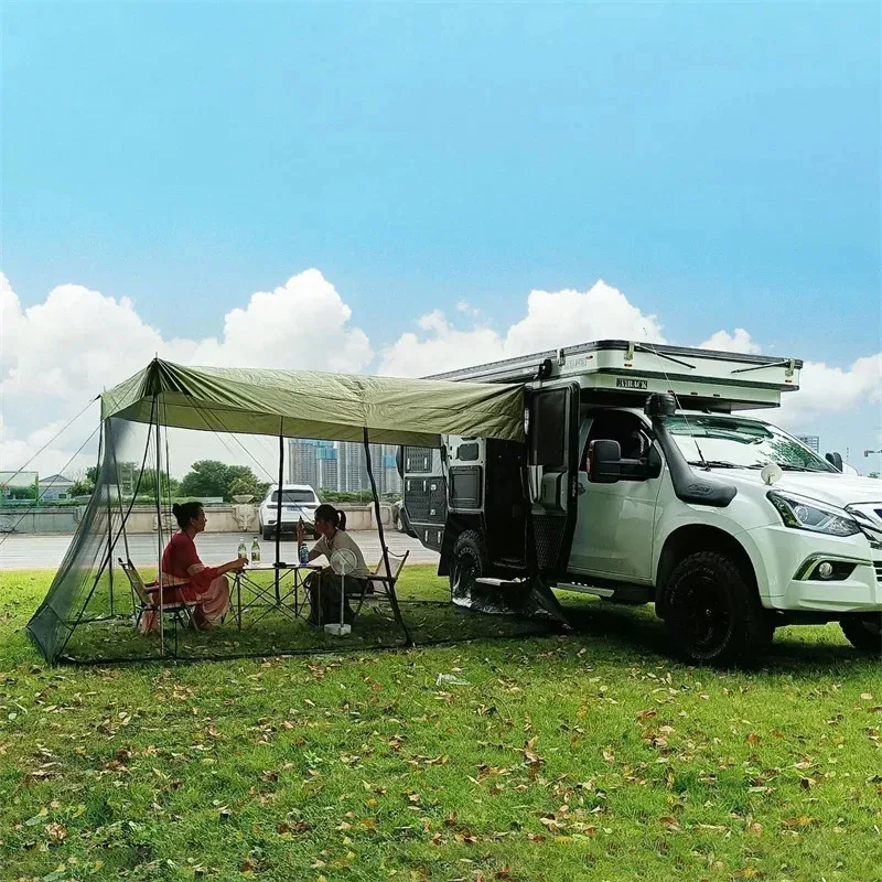 Outdoor Side Sheet Metal Folding Markise Rear Garage Camping Top Car Dachzelt zum Verkauf
