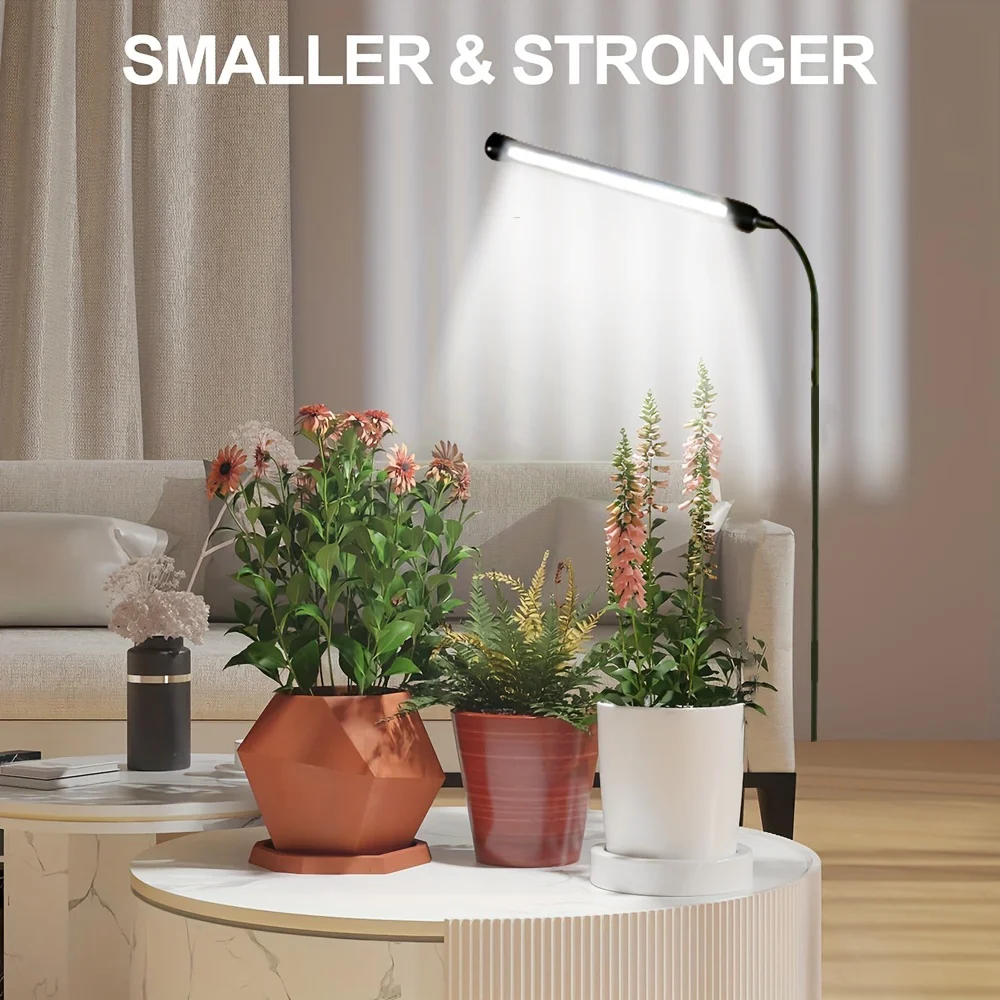 1/2/3pcs of Single Tube Floor-mounted Plant Lights with 4/8/12H Timer Memory Function and Flexible Rotation Capability