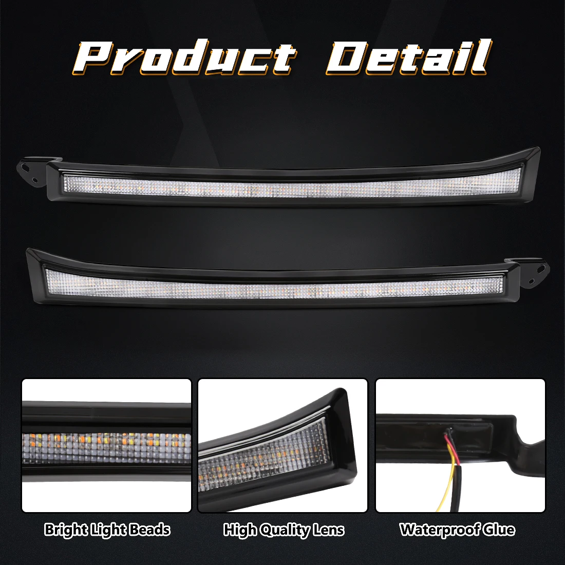 لتويوتا 4 عداء 2003-2005 LED النهار تشغيل ضوء بدء تشغيل الرسوم المتحركة LED DRL العنبر بدوره مصباح إشارة DRL ضوء النهار 2 ألوان