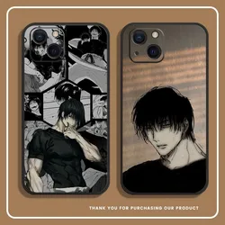 J-JujutsuS K-Kaisen-s TOJI FUSHIGURO Phone Case For iPhone 14,13,12 Mini 11 Pro XR,X,XS,MAX 7,8 Plus Silicone Cover Soft black